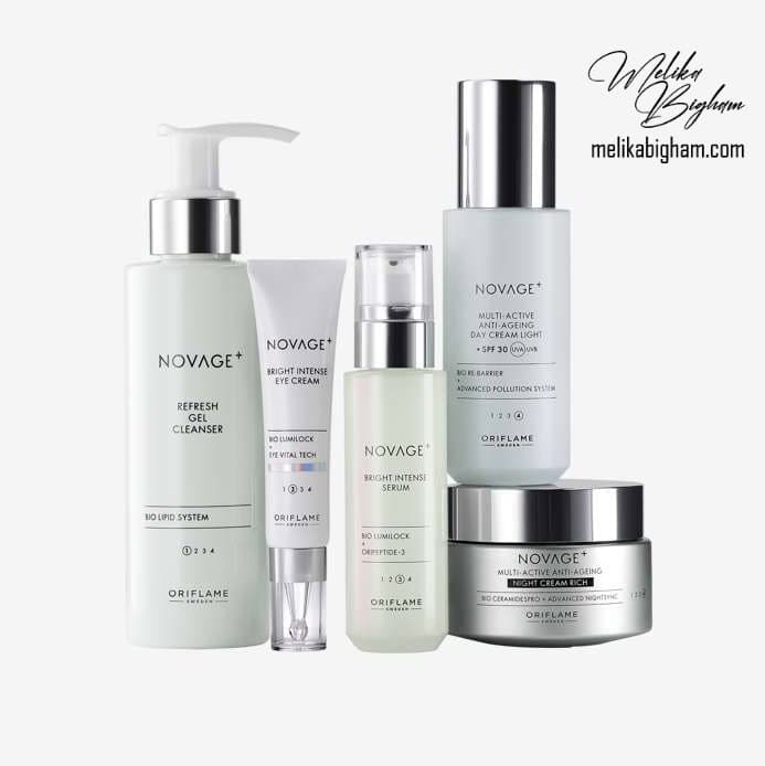 پک روشن کننده و ضدلک نوایج پلاس اوریفلیم Novage+ Bright Intense Routine Mixed