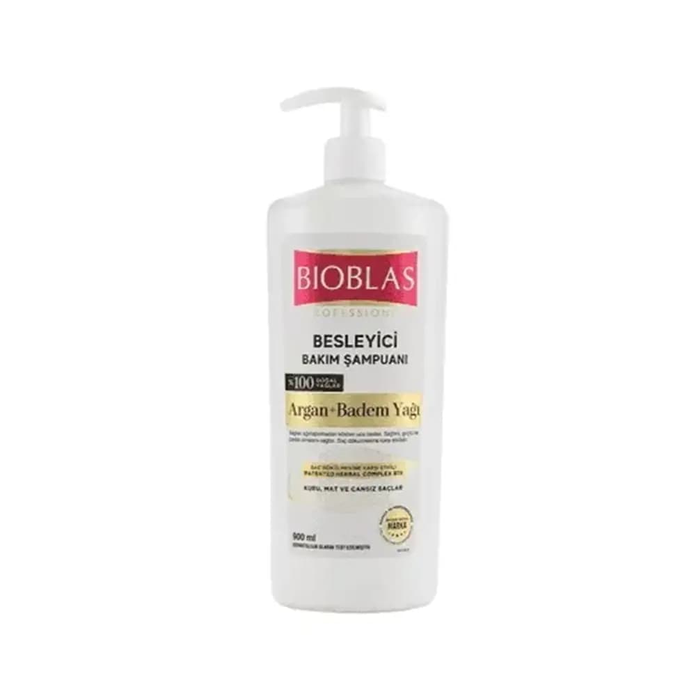 شامپو تقویت کننده بیوبلاس Bioblas حاوی روغن آرگان و بادام حجم 900 میل — تصویر ۵