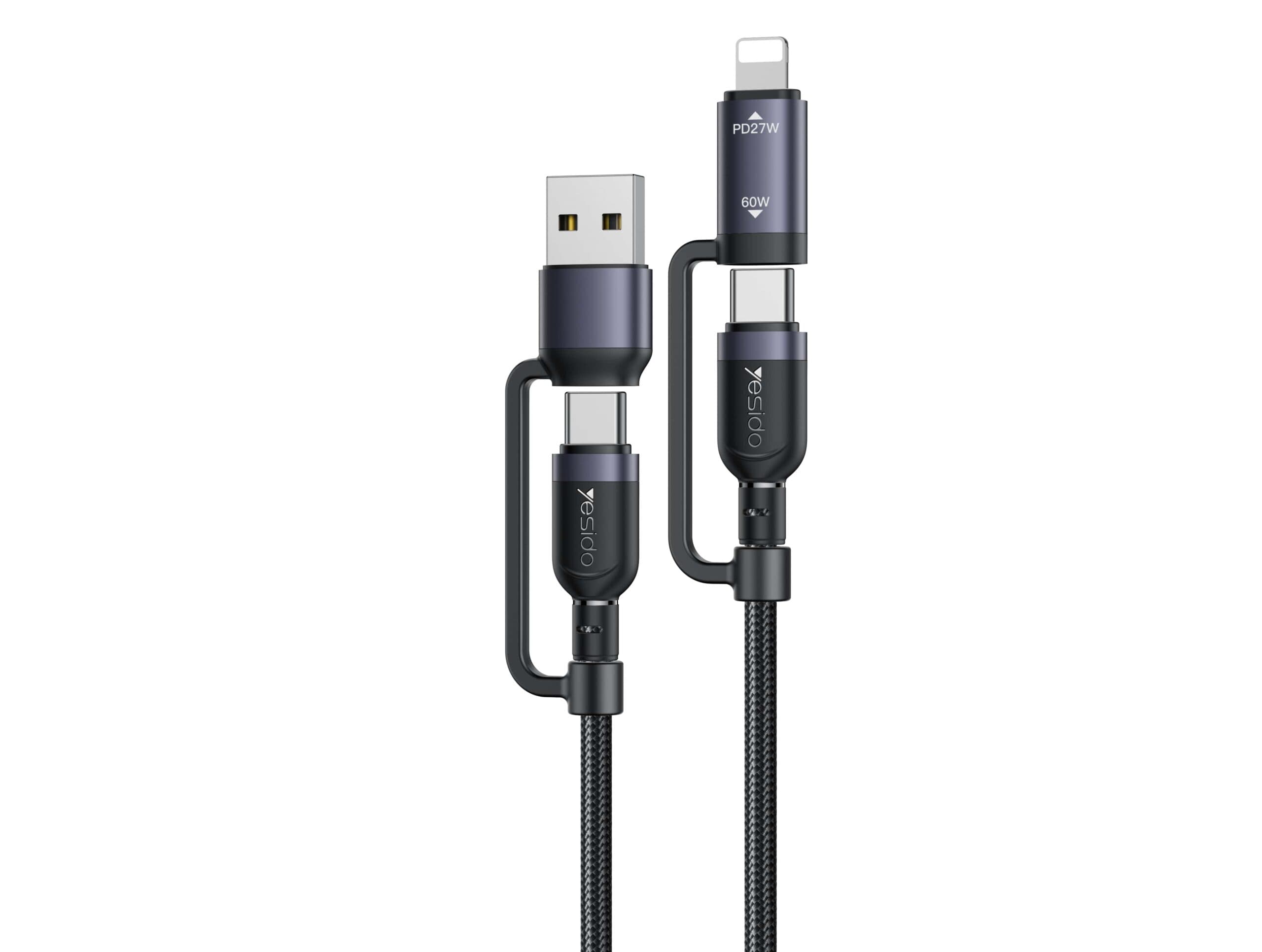 کابل 4سر یسیدو YESIDO CA200 طول 1.2 متر 60w