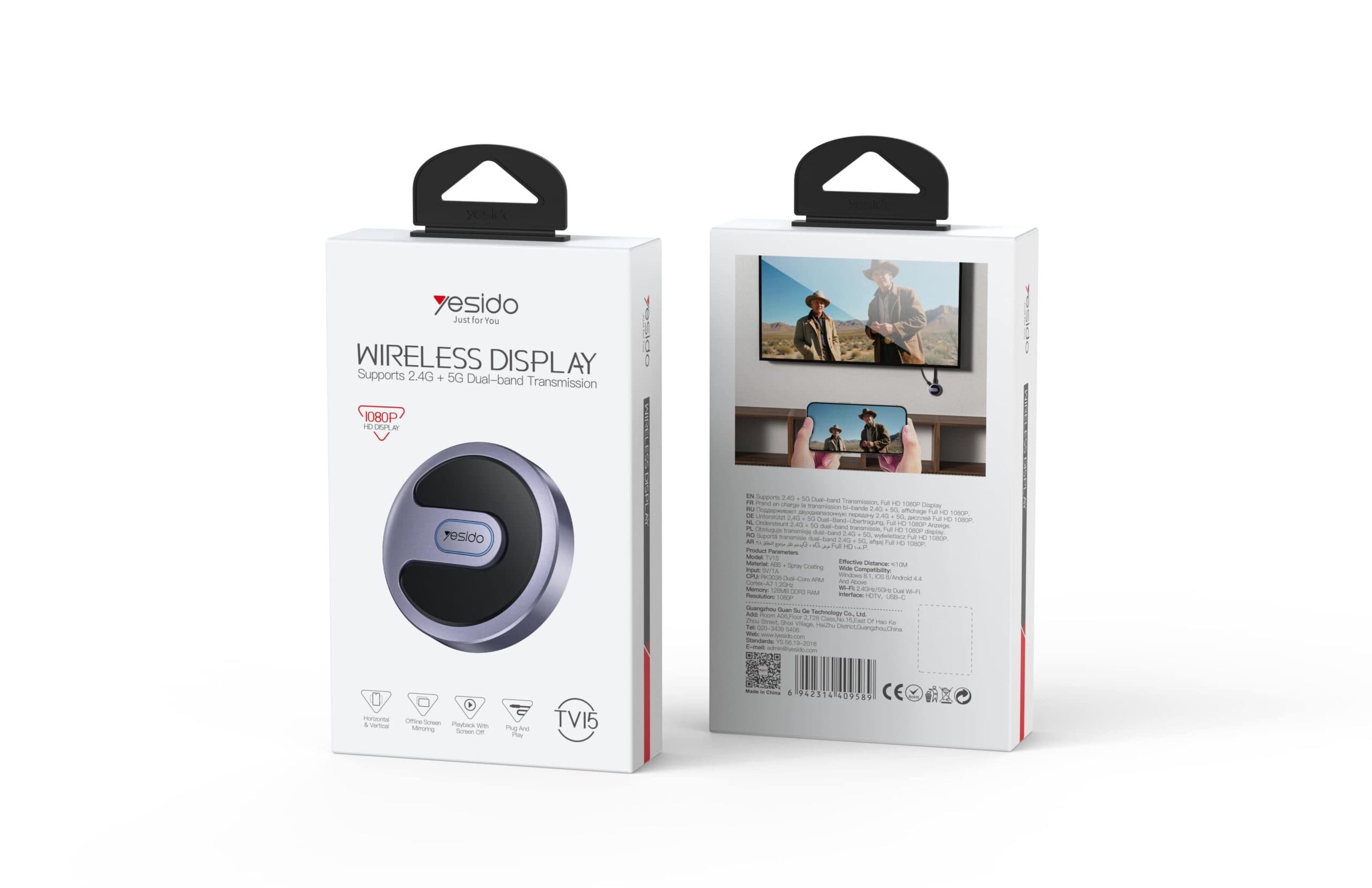 دانگل وایرلس HDMI یسیدو YESIDO TV15 — تصویر ۱۱