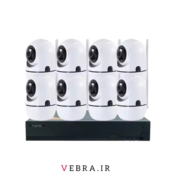 پکیج 8 عددی دوربین بی سیم چرخشی وای فای — تصویر ۲