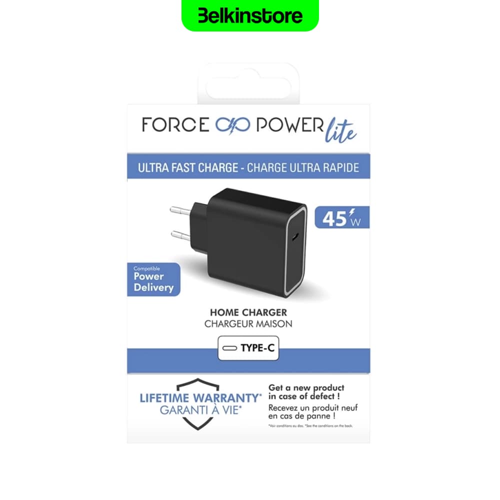 شارژر 45 واتی فورس پاور مدل – USB-C PD FORCE POWER – مدل FPLICS1C45WPDB — تصویر ۳