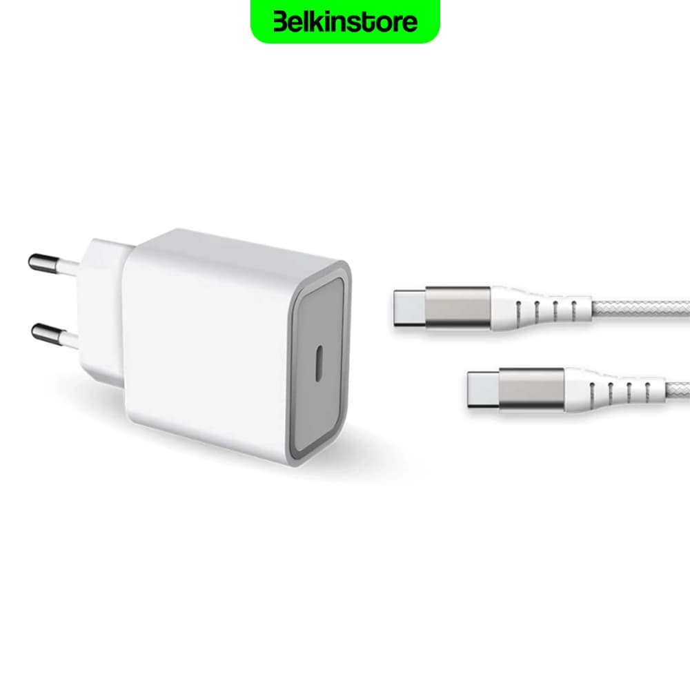 شارژر 25 واتی فورس مدل – USB-C PD همراه با کابل USB-C – مدل FPLICS25WCBLCCW — تصویر ۲