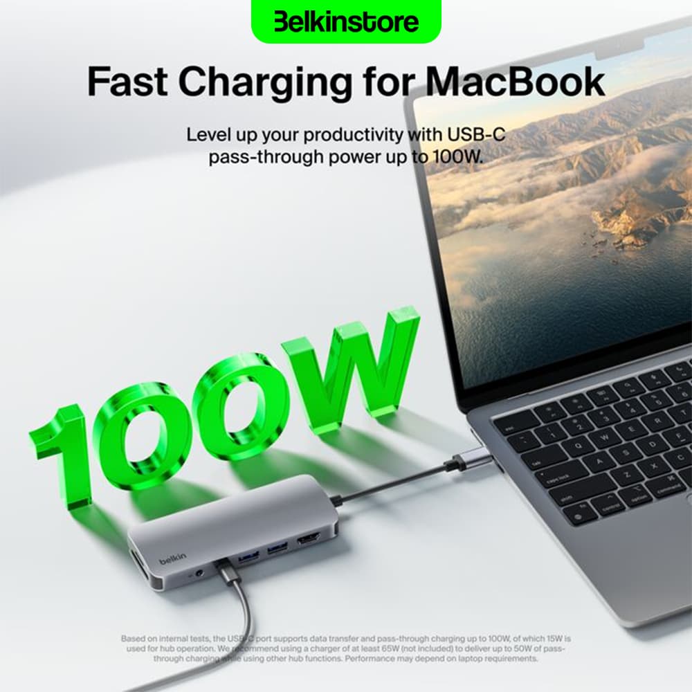 هاب 7 پورت تایپ سی بلکین (نسخه 2) – Connect USB-C 7-in-1 Multiport Hub AVC009fqSGY-V2 — تصویر ۸