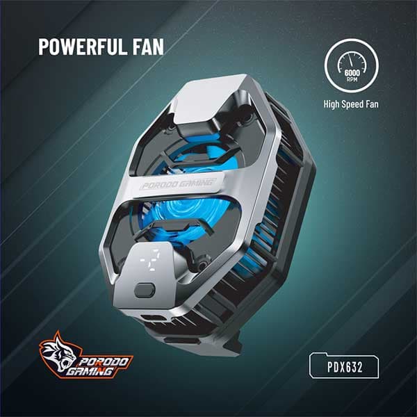 فن خنک کننده موبایل پرودو Porodo Gaming Freezing Semiconductor Mobile Cooling PDX632 — تصویر ۵
