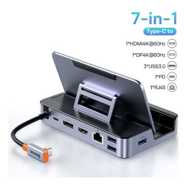 هاب تایپ سی 7 پورت بیسوس Baseus Gamerx Series 7 Port Type-C Hub BS-OH116 — تصویر ۱۰