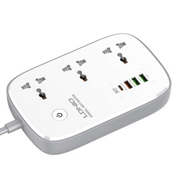 چند راهی برق و شارژر هوشمند 4 پورت الدنیو Ldnio Smart Power Strip SCW3451 — تصویر ۳