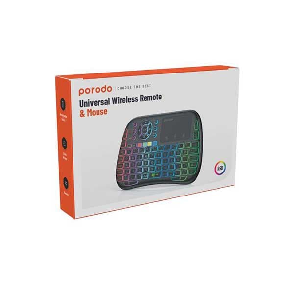 مینی کیبورد بی سیم همراه با تاچ پد پرودو Porodo Mini Wireless Keyboard Touch Combo MWKTC — تصویر ۴