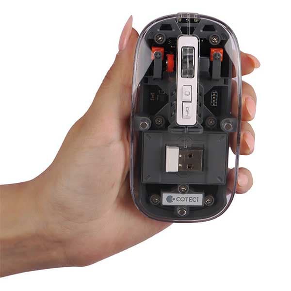 موس بیسیم 3 حالته کوتسی Coteci Magic Crystal II Three Mode Mouse 84015 — تصویر ۳