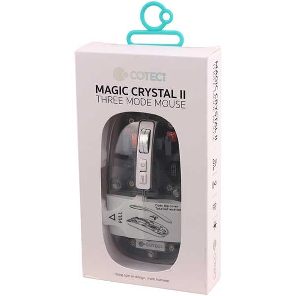 موس بیسیم 3 حالته کوتسی Coteci Magic Crystal II Three Mode Mouse 84015 — تصویر ۶