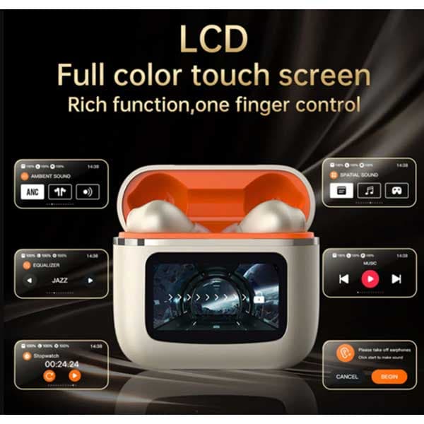 هندزفری بلوتوث با صفحه نمایش گرین لاین Green Lion TouchWave ANC LCD Touch Screen — تصویر ۵