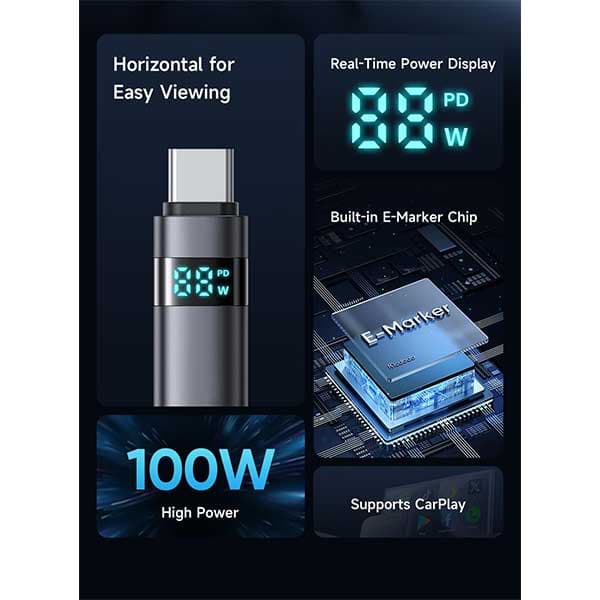 کابل شارژ دوسر تایپ سی 100 وات با نمایشگر مک دودو Mcdodo CA-5610 100W USB-C to USB-C Cable — تصویر ۶