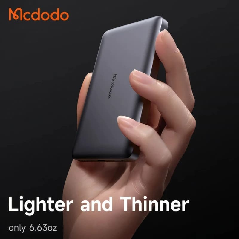 پاوربانک وایرلس 10000 مگنتی مک دودو Mcdodo MC-465 Metal Ultra Thin — تصویر ۱۲