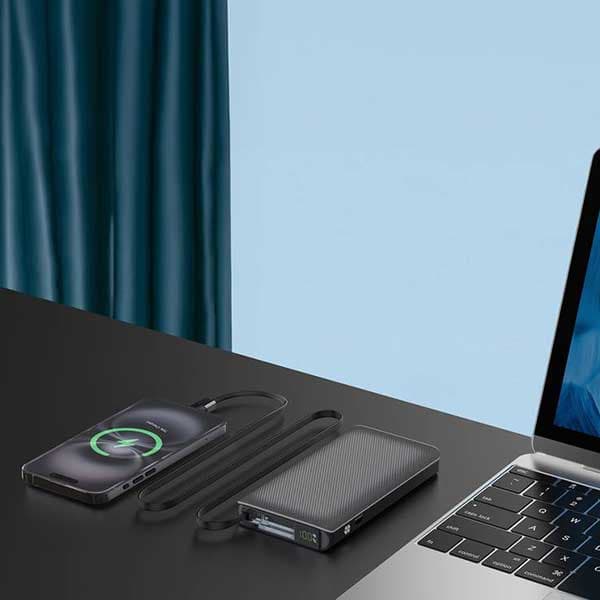 پاوربانک 22 وات 10000 با کابل تایپ سی جمع شونده پاورولوژی Powerology Power Bank PPBCHA71 — تصویر ۱۲