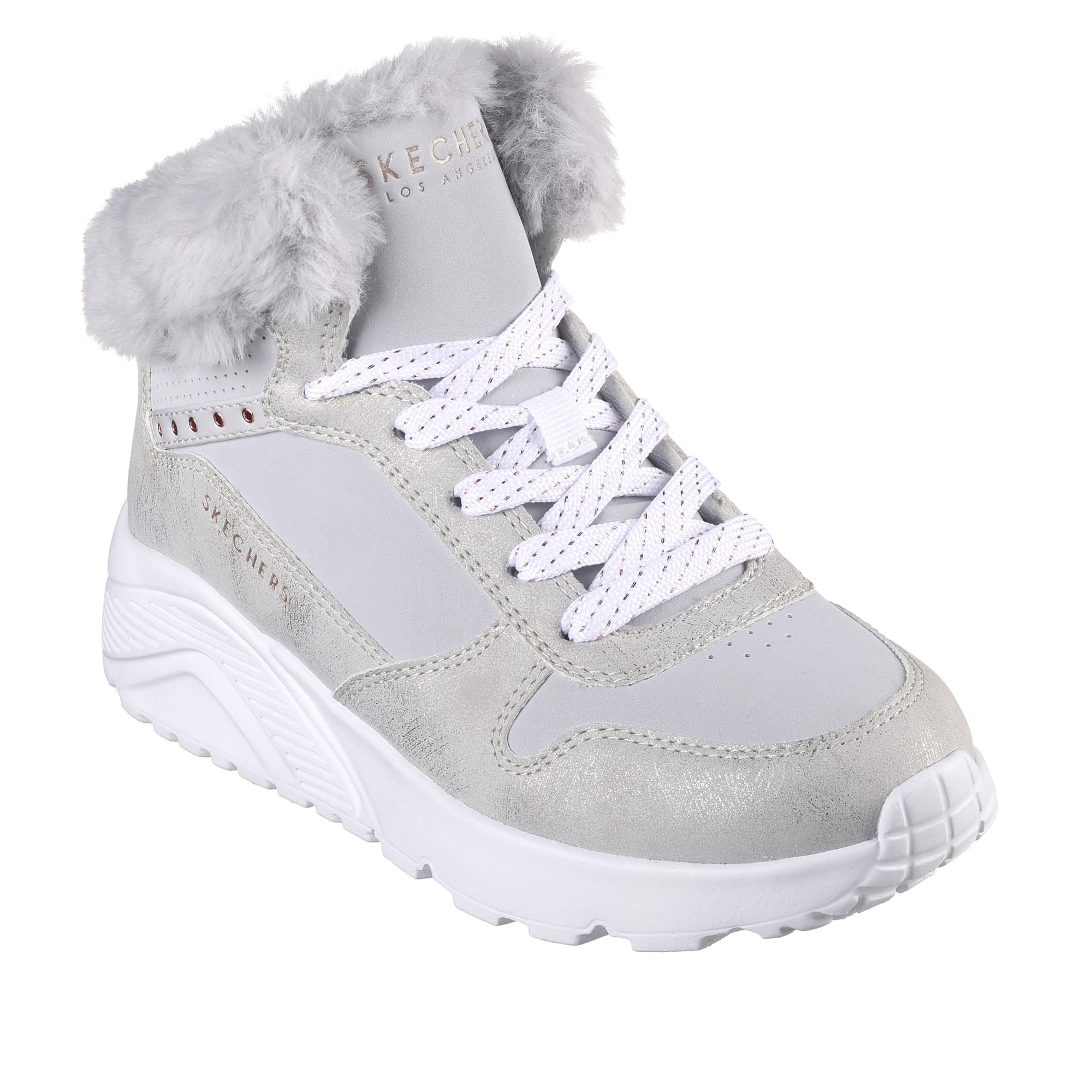 نیم بوت دخترانه اسکچرز مدل 310396L GRY Uno Lite – Comfurt Collar