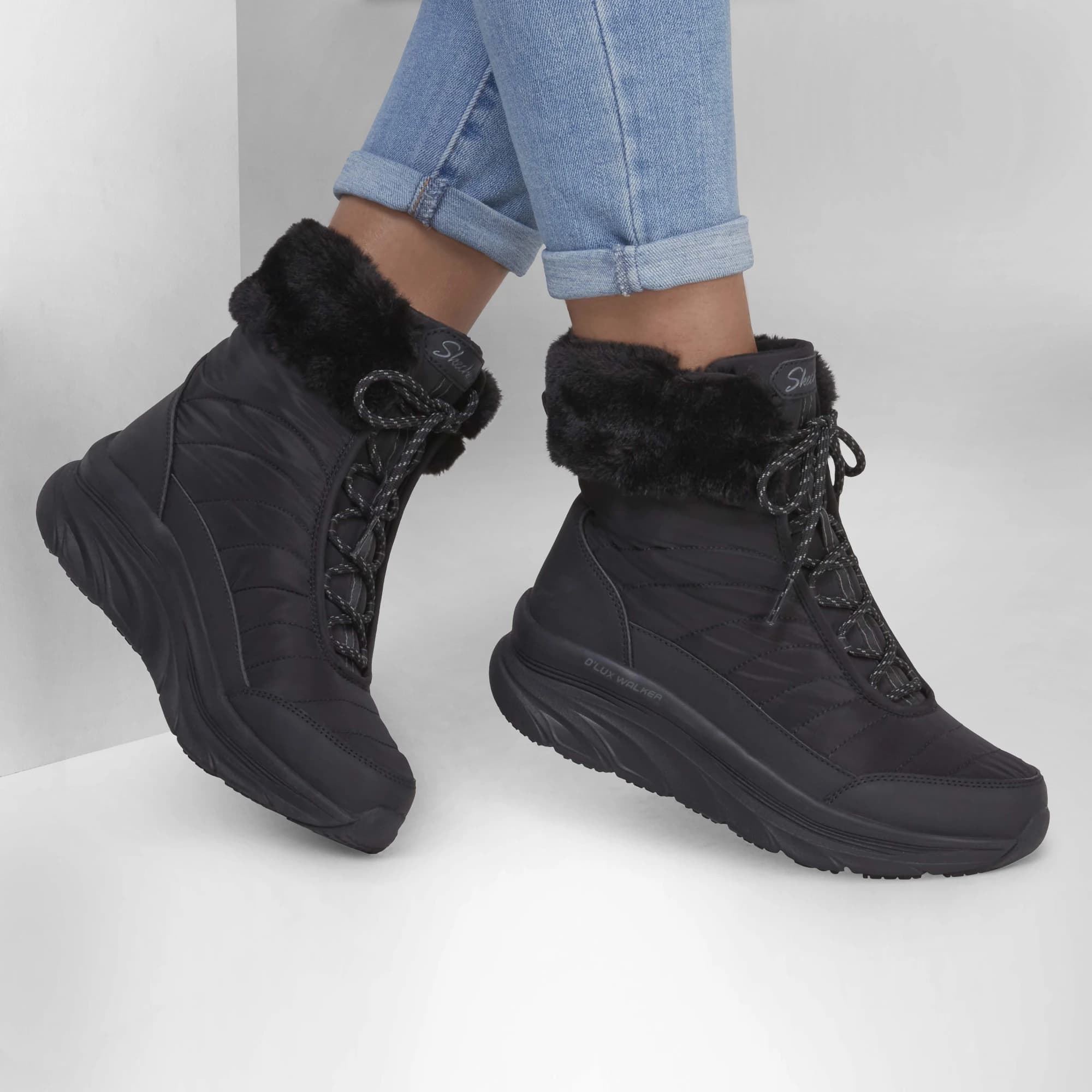 نیم بوت زنانه اسکچرز مدل 167388 BBK Relaxed Fit: D’lux Walker – Winter Solstice — تصویر ۱۱