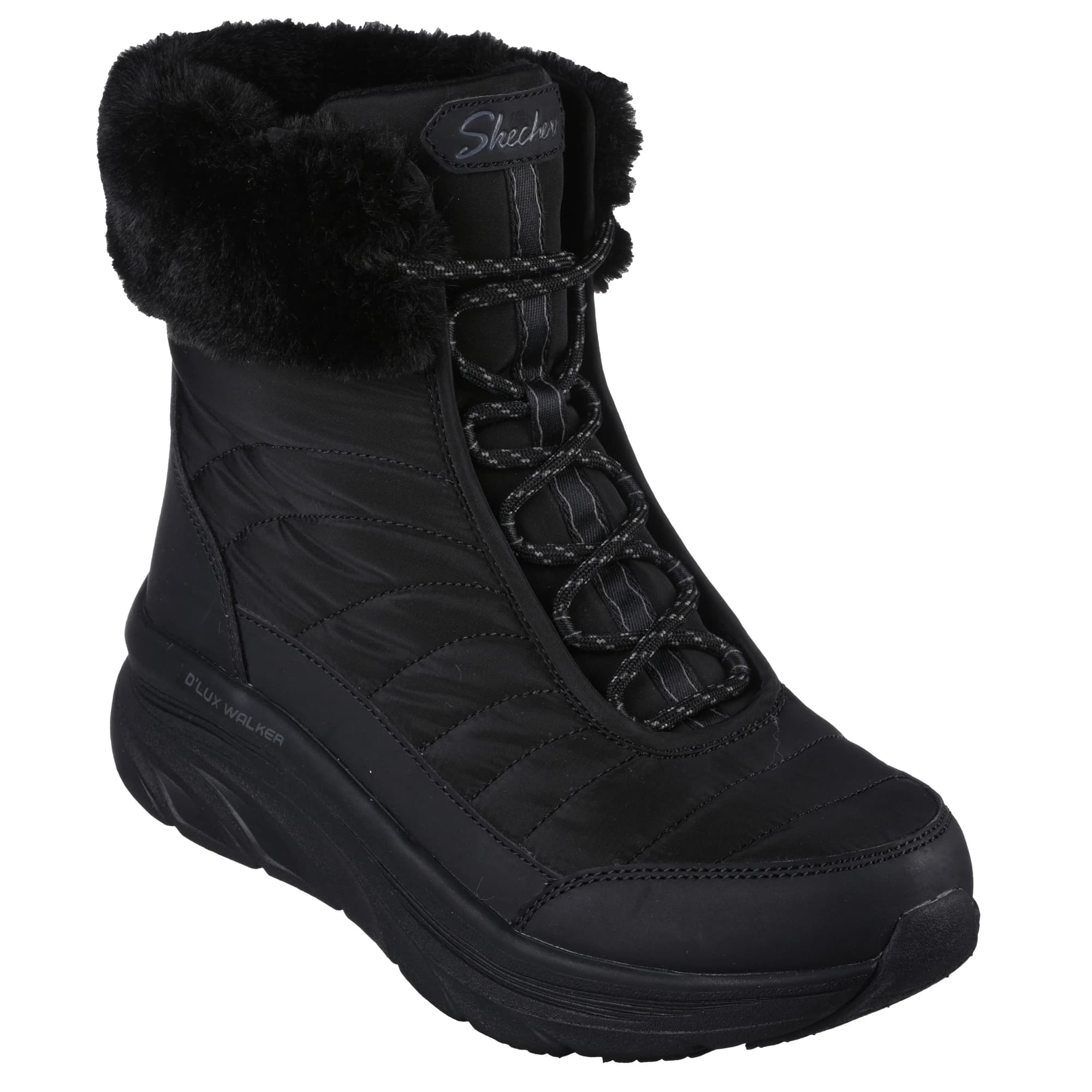 نیم بوت زنانه اسکچرز مدل 167388 BBK Relaxed Fit: D’lux Walker – Winter Solstice