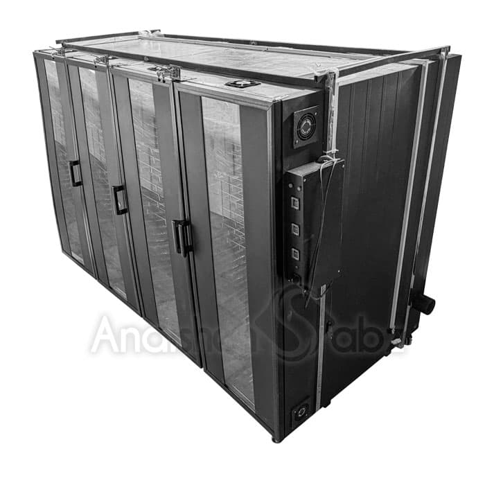 میوه خشک کن صنعتی 120 سینی 600 کیلو گرم (4 کابین صنعتی)
