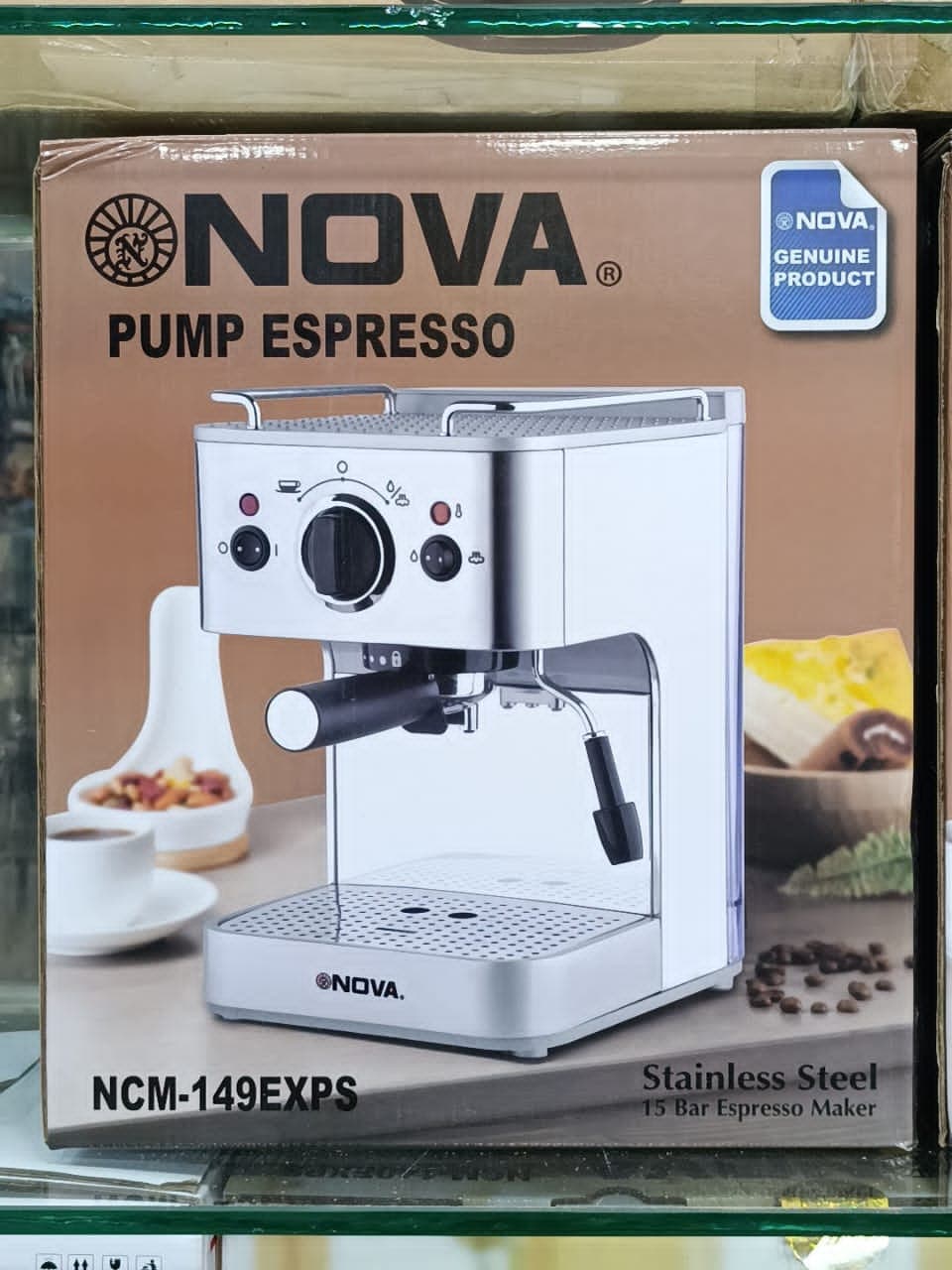 اسپرسوساز نوا NCM-149EXPS اصلی | 20 بار استیل 1250 وات حرفه‌ای — تصویر ۵