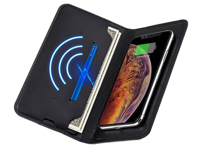 پاوربانک وایرلس ۸۰۰۰ میلی آمپر و کیف چرمی Zhuse ZS-WB-001 Black Hole