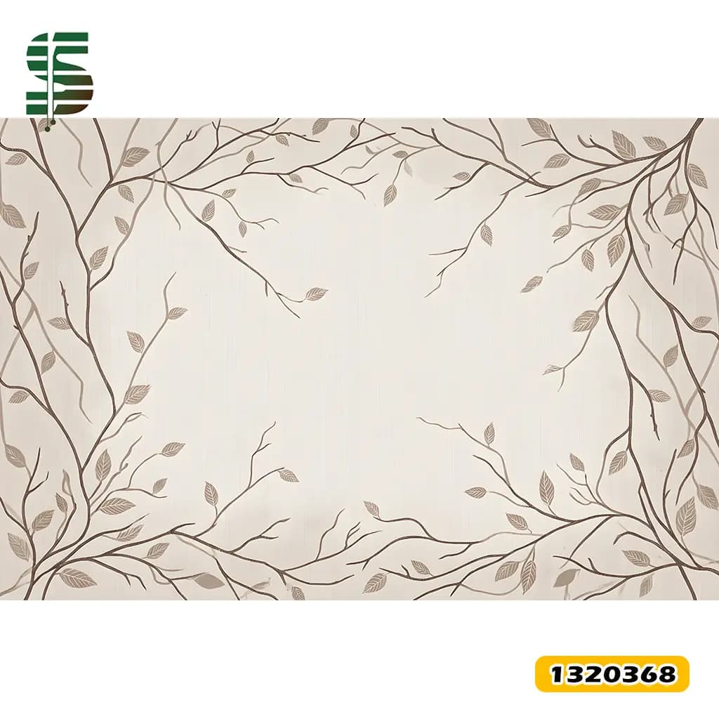 رومیزی مخمل کد 1320368 طرح شاخ و برگ قهوه ای — تصویر ۷
