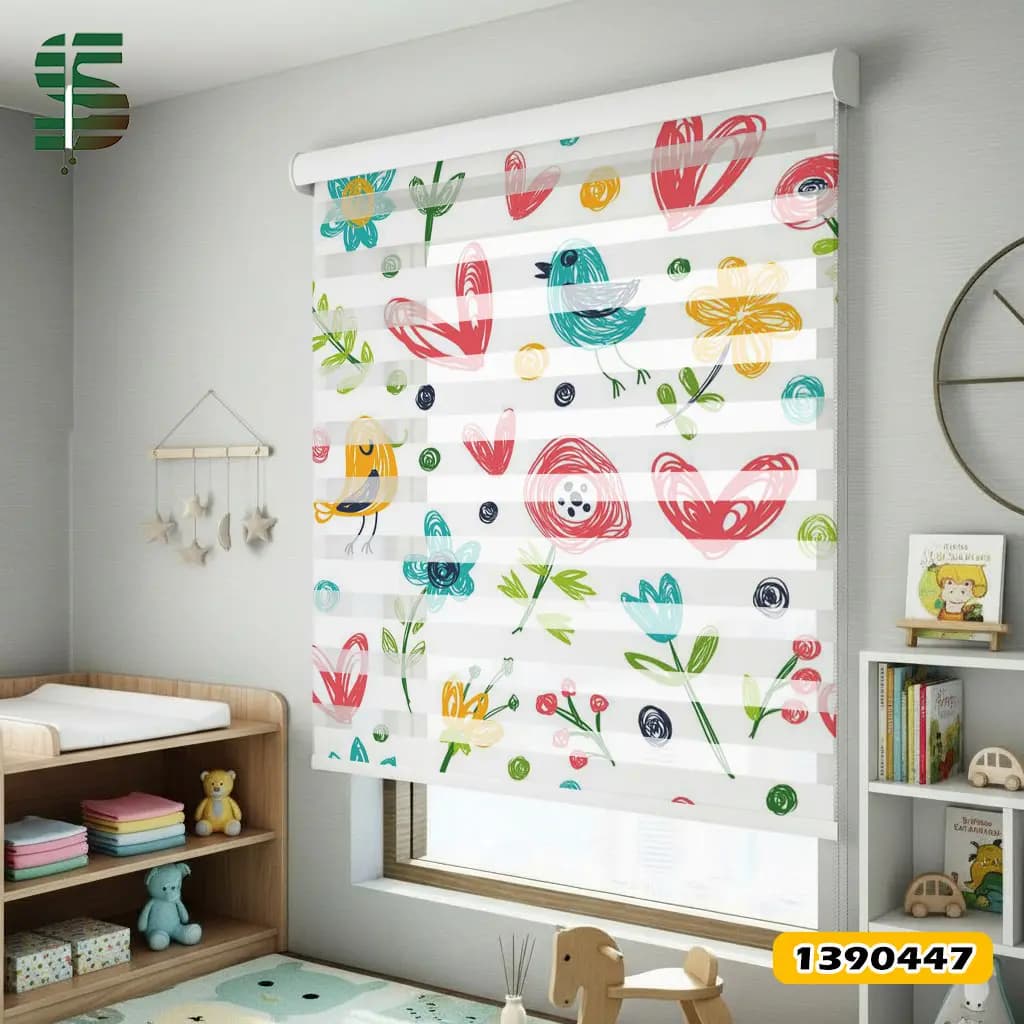 پرده زبرا کودک کد 1390447 طرح نقاشی کودکان — تصویر ۲