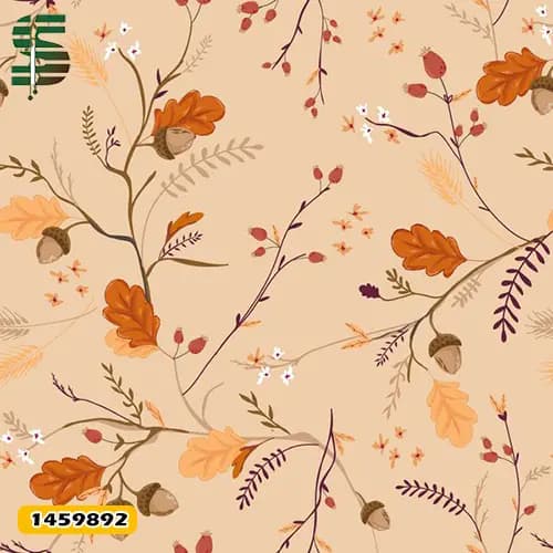 پرده زبرا طرح دار کد 1459892 مدل بلوط و برگ پاییزی — تصویر ۵