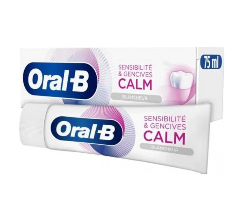 خمیر دندان لثه و دندان حساس اورال بی مدل CALM سفید کننده 75 میل Oral-B