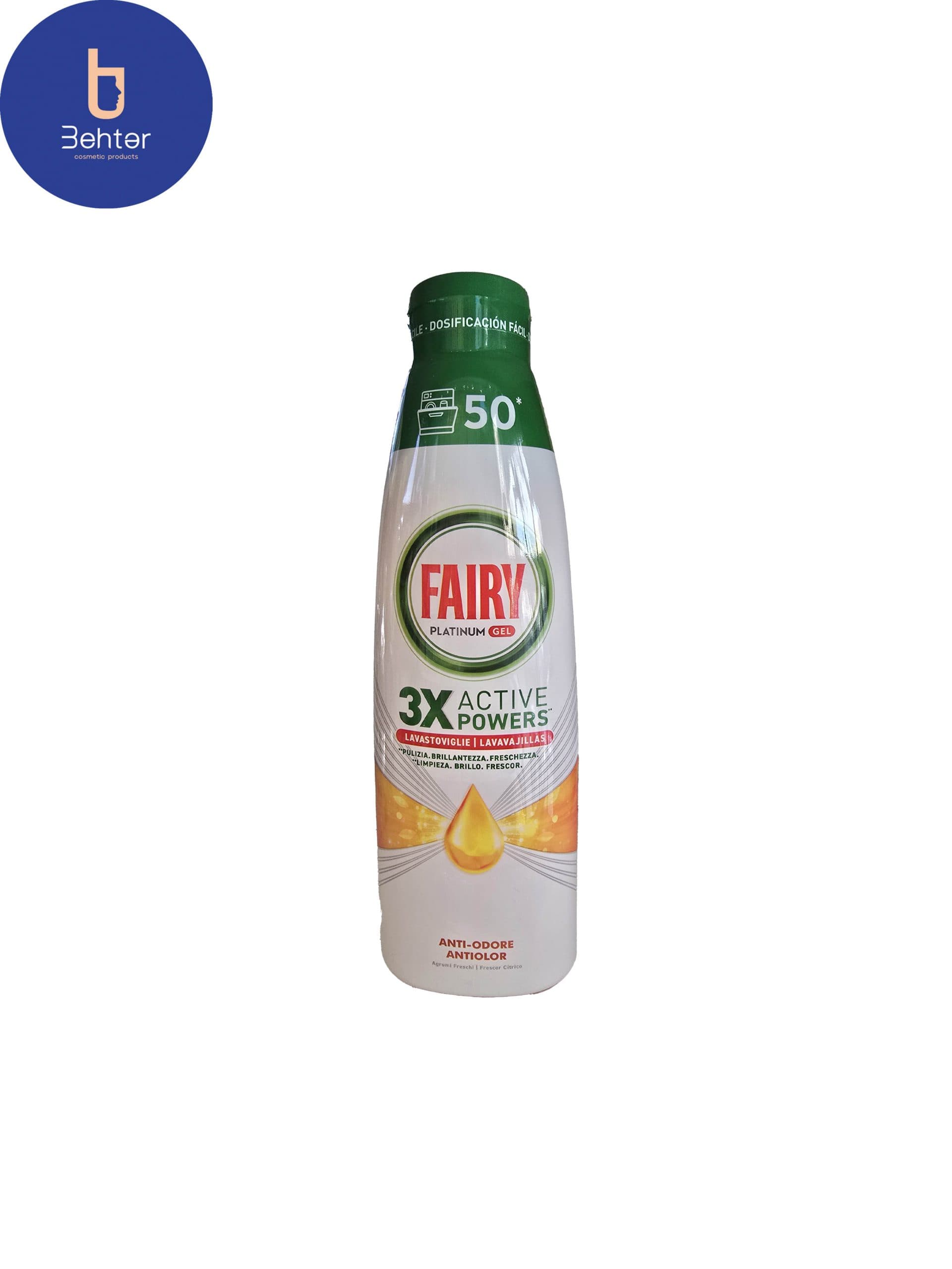 ژل ماشین ظرفشویی فیری 50 بار شستشو 1000میل FAIRY — تصویر ۴
