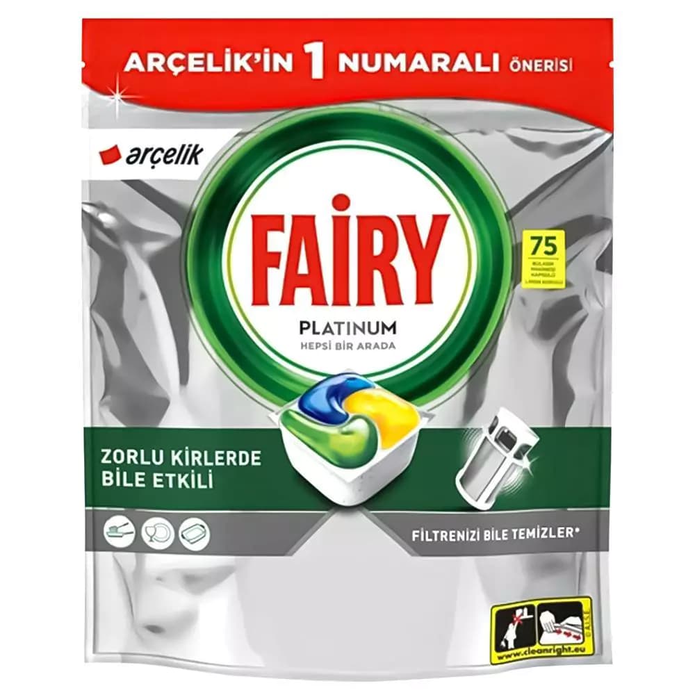 قرص ماشين ظرفشويي فيري پلاتينيوم 75 عددي FAIRY