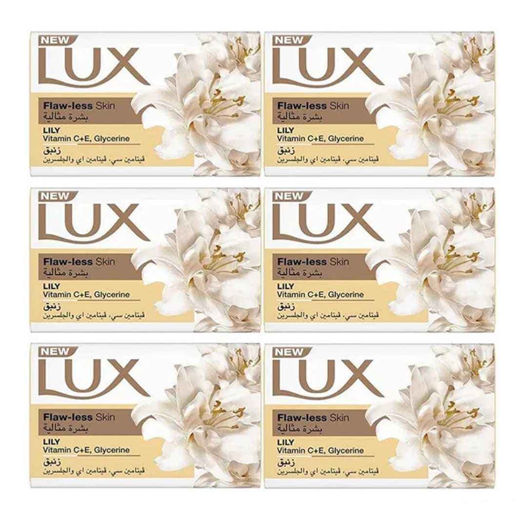 صابون لوکس LUX رایحه زنبق بسته 6عددی 170 گرمی — تصویر ۳