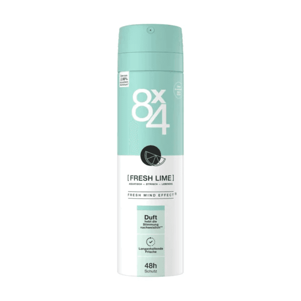 اسپری دئودورانت زنانه 8X4 مدل FRESH LIME حجم 150 میل