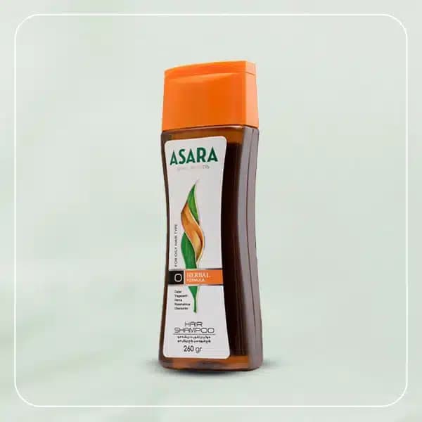 شامپو گیاهی ضد ریزش مو آسارا (مناسب موی چرب)