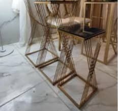 میز مورب طرح حصیری X (آبکاری شده)