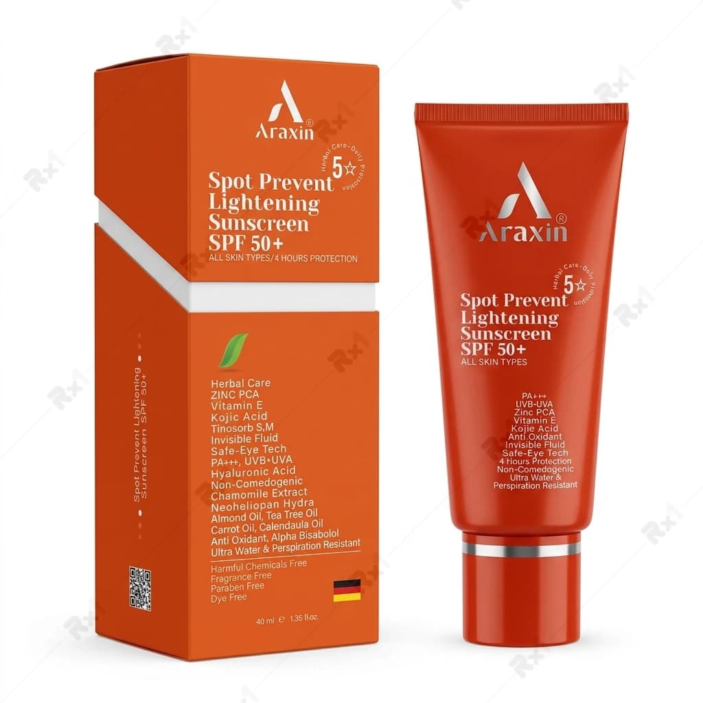 فلوئید ضد آفتاب آراکسین مدل Spot Prevent با SPF 50+ حجم ۴۰ میلیلیتر — تصویر ۲