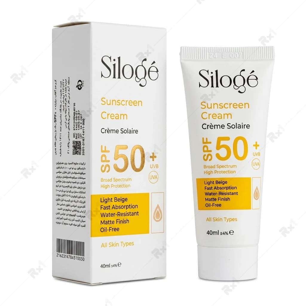 کرم ضد آفتاب رنگی سیلوژه SPF 50+ مناسب انواع پوست بژ روشن حجم ۴۰ میلی‌لیتر — تصویر ۵