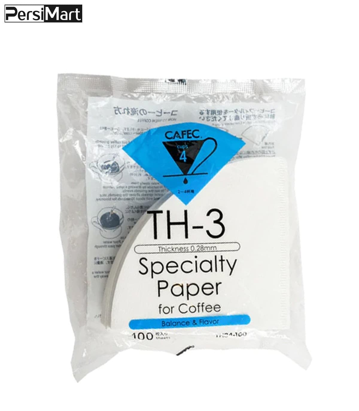 فیلتر کاغذی TH-3 کفک 100 عددی سایز 02