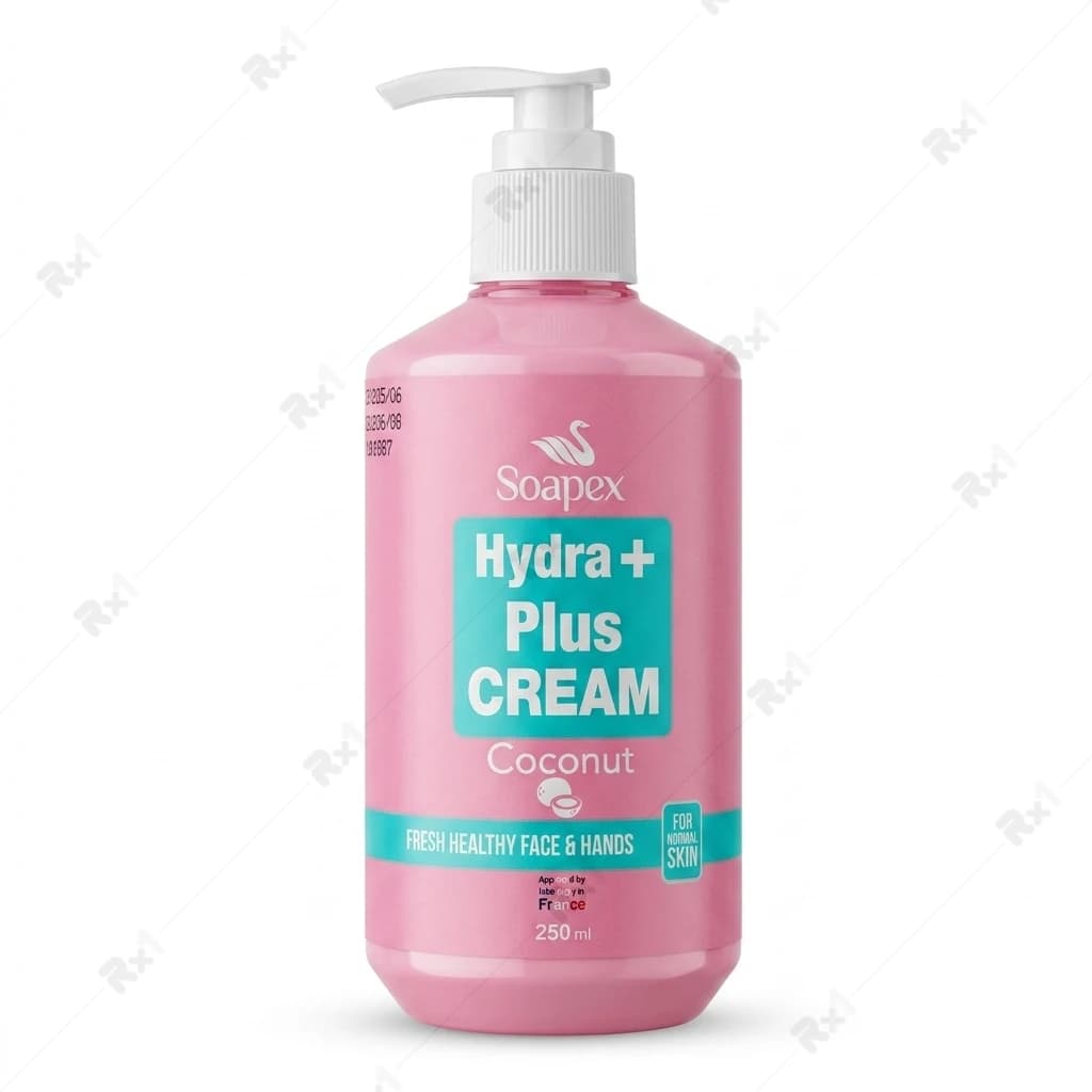 کرم آبرسان و مرطوب‌کننده دست و صورت سوپکس مدل Hydra+ Plus با عصاره نارگیل مناسب پوست نرمال حجم 250 میلی لیتر