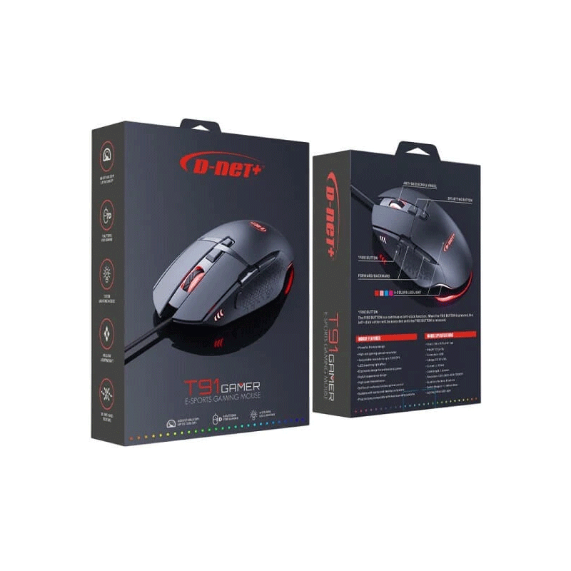 ماوس مخصوص بازی دی-نت مدل T91 — تصویر ۳