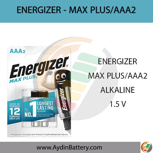 باتری نیم قلمی آلکالاین انرجایزر ENERGIZER-AAA2 MAXPLUS
