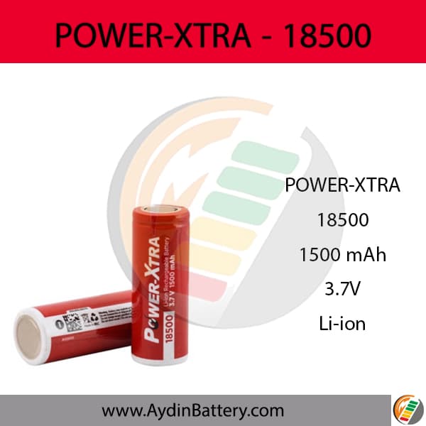 باتری لیتیومی قابل شارژ POWER XTRA 18500-1500 MAH