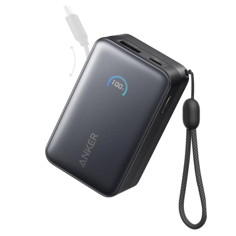 پاوربانک 45 واتی 10000 میلی آمپر انکر Anker PowerBank 737 10K 45W Built-In USB-C Cable مدل A1638 — تصویر ۳