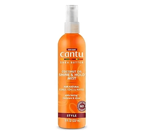اسپری فیکس و درخشان کننده مو های فر کنتو Cantu حاوی روغن نارگیل و شی باتر حجم 236 میل — تصویر ۴