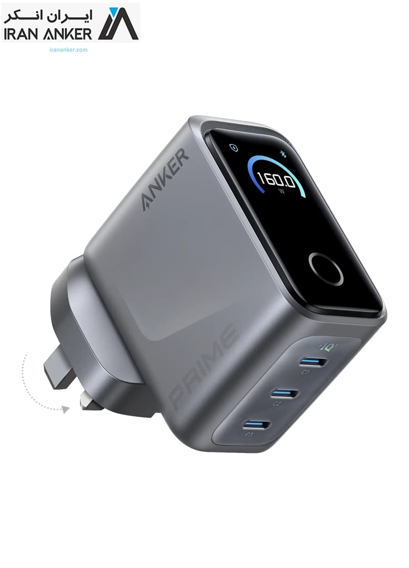 شارژر انکر Anker Prime 160W GaN Charger مدل A2687 — تصویر ۲
