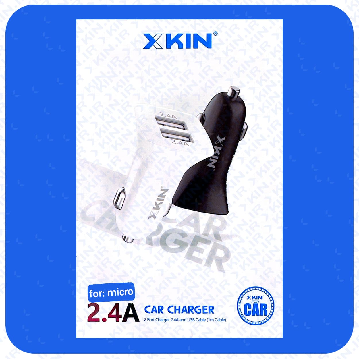 شارژر فندکی ایکس کین مدل X KIN XK-CAR12 به همراه کابل microUSB — تصویر ۲