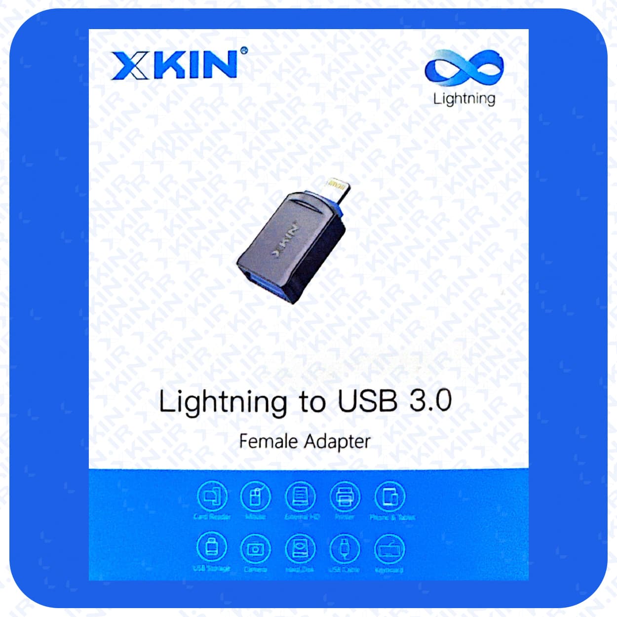 مبدل OTG تبدیل USB به لایتنینگ X KIN مدل XK-OTG01