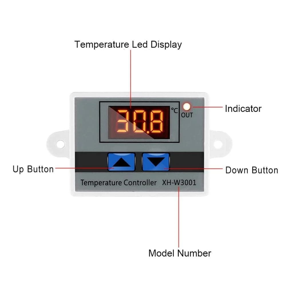 ماژول ترموستات DC 12V XH-W3001 — تصویر ۳