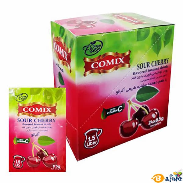 پودر شربت فوری آلبالو کمیکس بسته ۲۴ عددی