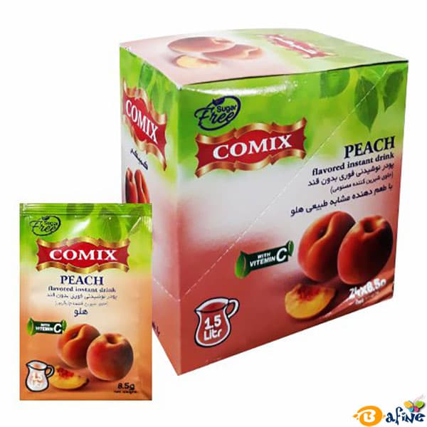 پودر شربت فوری هلو کمیکس بسته ۲۴ عددی