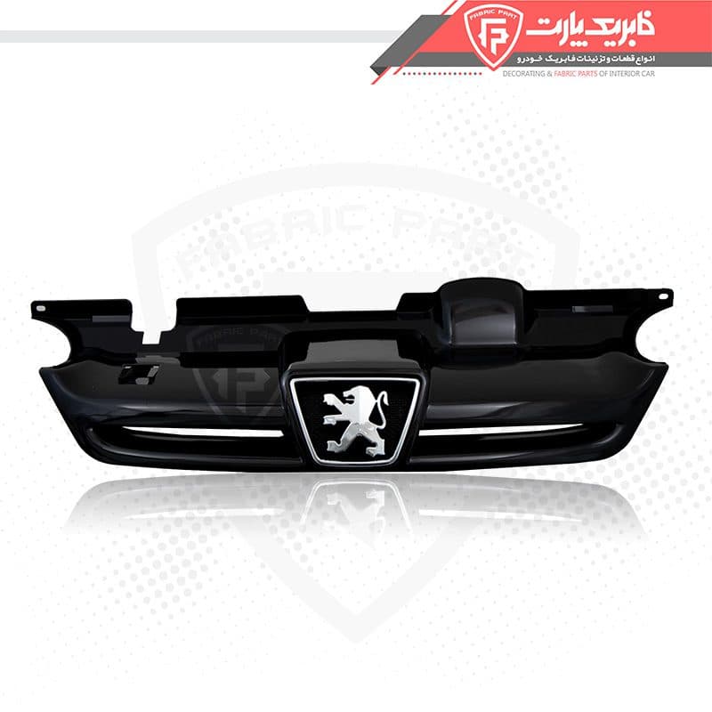 جلو پنجره پژو پارس مشکی با آرم